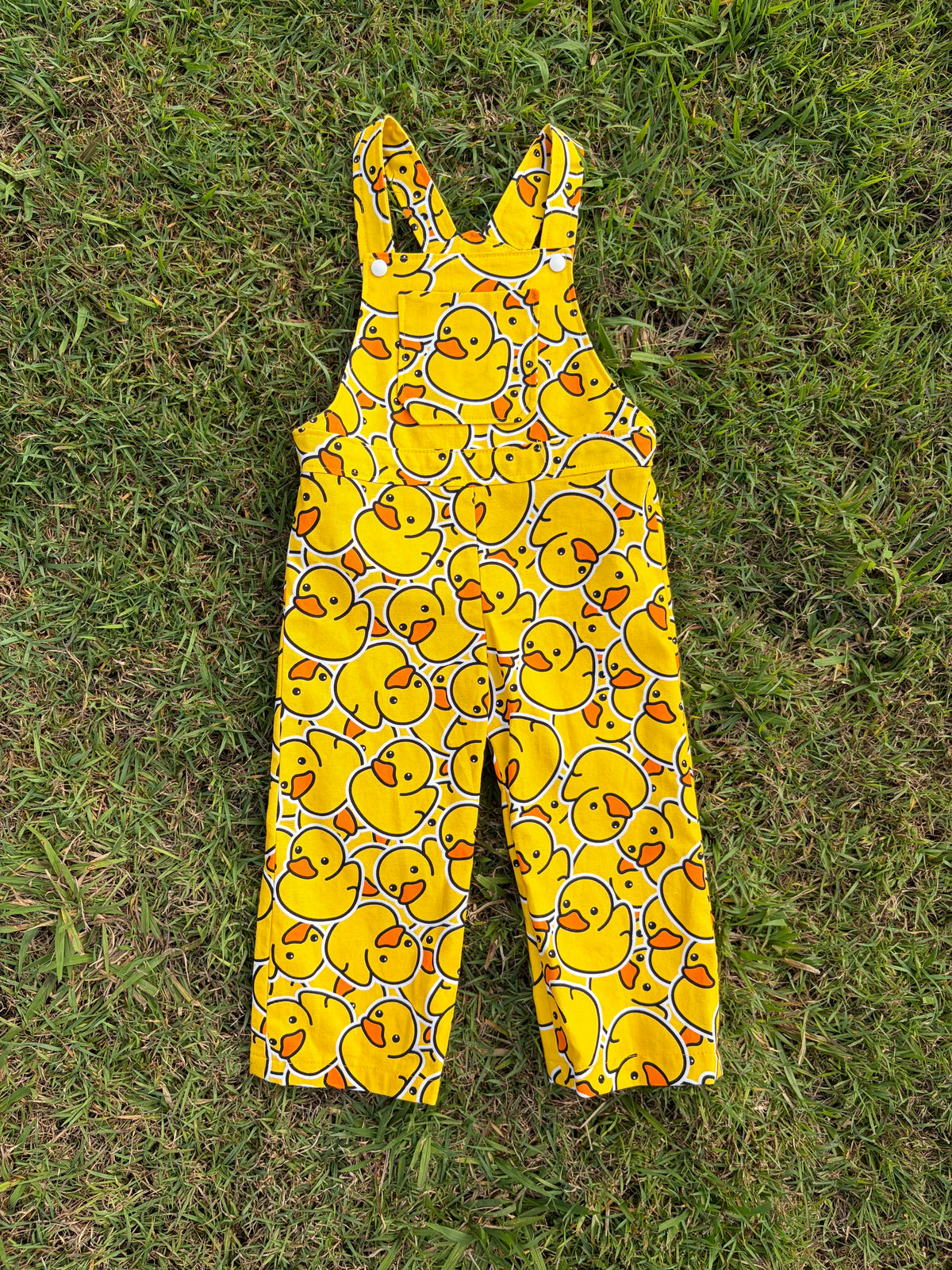 Ready to ship - OG Adventure Overalls - Ducky Delight Print