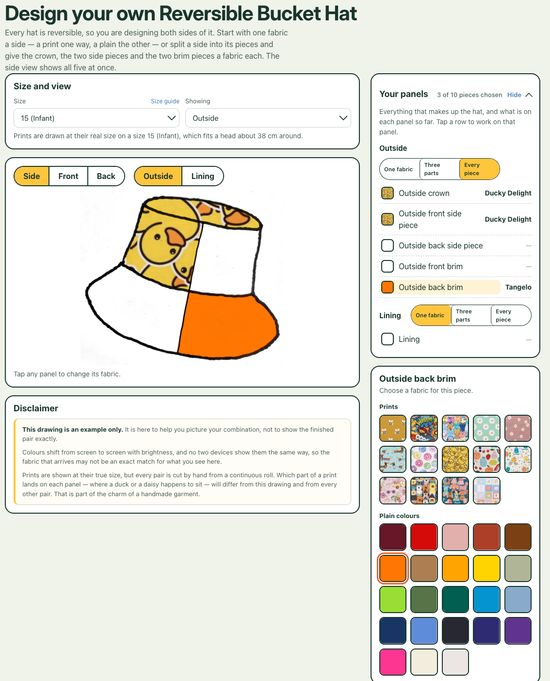 Click to Design Reversible Bucket Hats